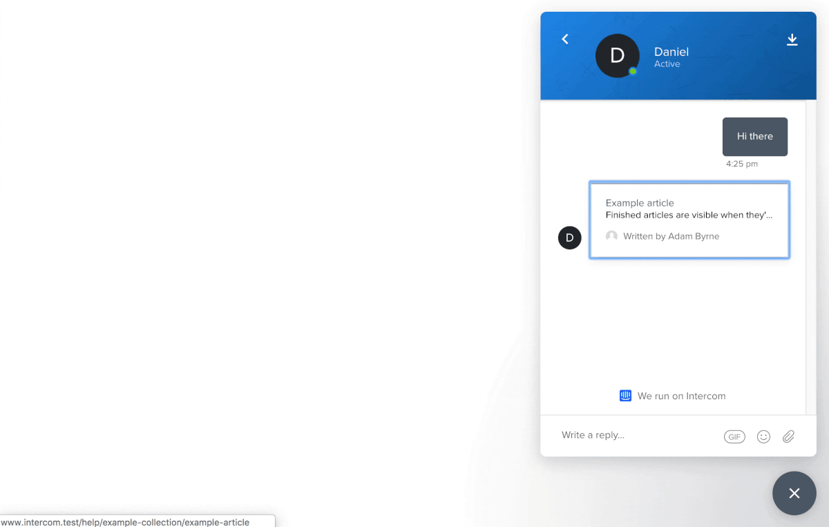 Modal in Messenger