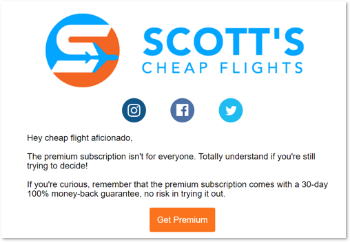 Scott's Cheap Flights email