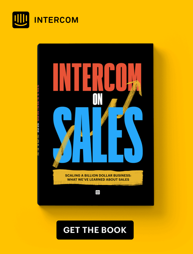 Intercom on Sales book ad