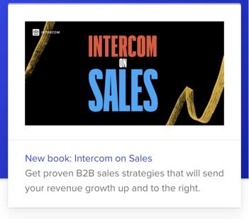 Intercom on Sales promotion message