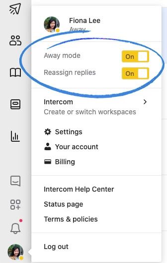 Intercom away mode