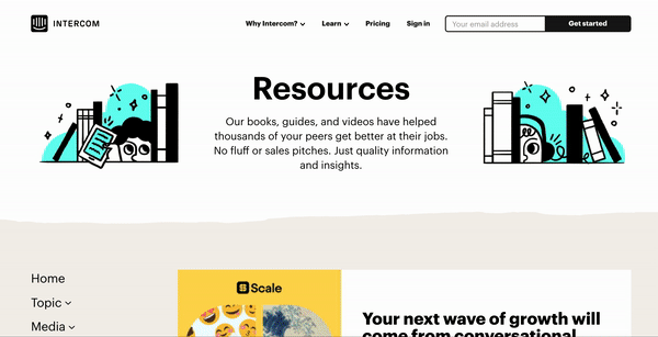 Intercom resources page
