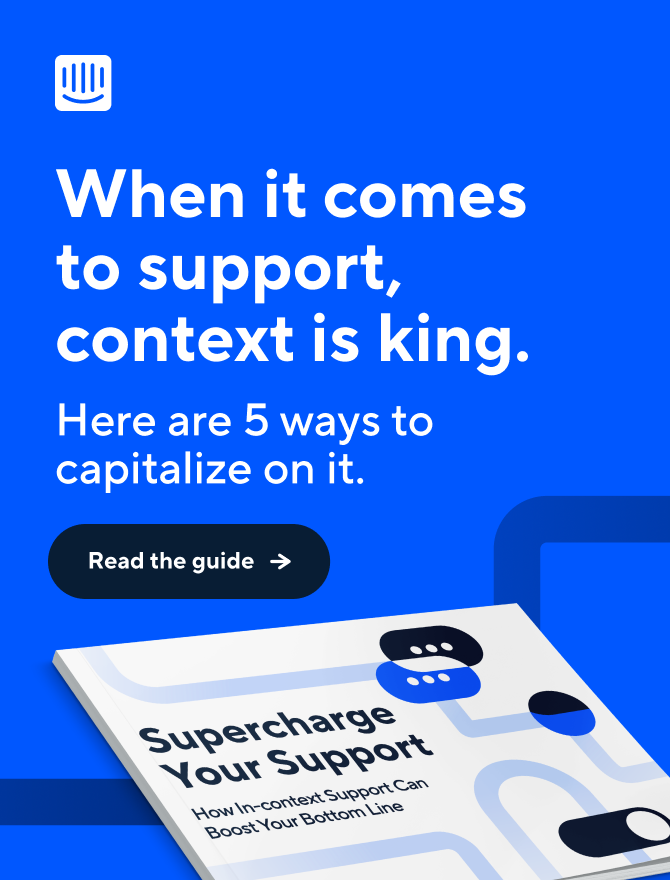 In-context support guide vertical